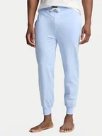 Piżamy męskie - Polo Ralph Lauren Spodnie piżamowe 714899511012 Błękitny Regular Fit - miniaturka - grafika 1