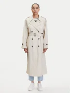 Płaszcze damskie - Tommy Hilfiger Trencz WW0WW45632 Beżowy Oversize - miniaturka - grafika 1