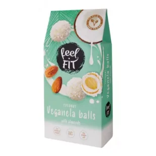 Feel Fit Veganella kulki kokosowe z migdałem 63 g - Inne słodycze - miniaturka - grafika 1