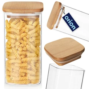 Pojemnik na produkty sypkie szklany z pokrywką i uszczelką 1,5 l - Pojemniki kuchenne - miniaturka - grafika 1