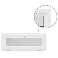 Tablice i flipcharty - vidaXL Okno piwniczne "RISOR" 110x40 cm uchylne 3 szyby białe - miniaturka - grafika 1