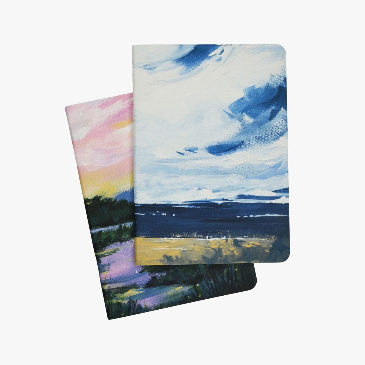 Zestaw 2 średnich zeszytów w kropki - Serenity Valley, Baltic Sea (A5), 120 gsm