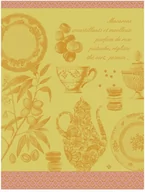 Ściereczki, gąbki, czyściki - Le Jacquard Fran ais Ściereczka kuchenna Macarons Żółta - miniaturka - grafika 1