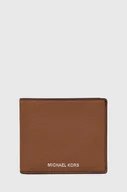 Portfele - Michael Kors portfel skórzany męski kolor brązowy - miniaturka - grafika 1