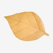 Dywany dla dzieci - Dywan dziecięcy kształt liścia 160x96 cm musztardowy – Miękki i funkcjonalny - miniaturka - grafika 1