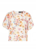Bluzki damskie - PIECES BLUZKA DAMSKA W KWIATOWY WZÓR Z KRÓTKIM RĘKAWEM M J9A - miniaturka - grafika 1