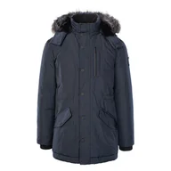 Kurtki męskie - Męska Kurtka ocieplana GUESS REAL DOWN PARKA M3BL20WFOW2-G7V2 – Granatowy - miniaturka - grafika 1