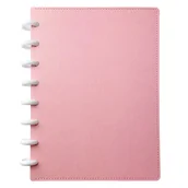 Notesy i bloczki - Notatnik A5 różowy z systemem dysków - miniaturka - grafika 1