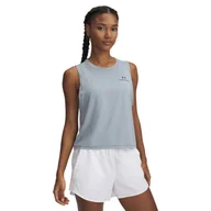 Koszulki i topy damskie - Damski top treningowy Under Armour Vanish Energy Crop Tank - szary - miniaturka - grafika 1