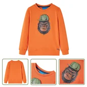 Bluzy dla dziewczynek - Bluza dziecięca - ciemnopomarańczowa - 92 - Bluza Dla Dziecka - miniaturka - grafika 1