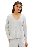 Swetry damskie - TOM TAILOR Denim Sweter damski, 32510 - Basic Light Grey Melange, M - miniaturka - grafika 1