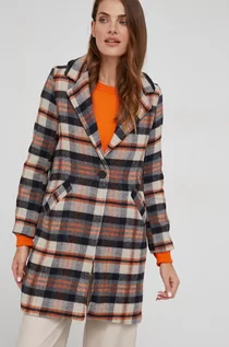 Płaszcze damskie - Answear Lab Lab Płaszcz wełniany kolor pomarańczowy przejściowy S;M;L - grafika 1