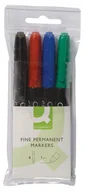 Markery permanentne - Q-CONNECT Marker do płyt CD/DVD 1mm (linia), 4 szt., zawieszja, mix kolorów KF02304 - miniaturka - grafika 1