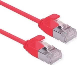 Roline ROLINE F/UTP DataCenter Patchkabel Cat.6A Class EA, LSOH, extra dun, rood, 5 m - Patchcordy - miniaturka - grafika 1