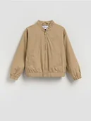Kurtki i płaszcze dla dziewczynek - Reserved - Kurtka bomberka - beżowy - miniaturka - grafika 1