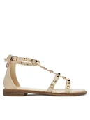 Sandały damskie - Patrizia Pepe Sandały PPJ343 02 Beżowy - miniaturka - grafika 1