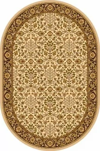 Dywan Agnella Isfahan ITAMAR krem wełna owal - Dywany - miniaturka - grafika 1