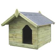 Budy dla psów - Buda dla psa z otwieranym dachem, impregnowane drewno sosnowe - miniaturka - grafika 1