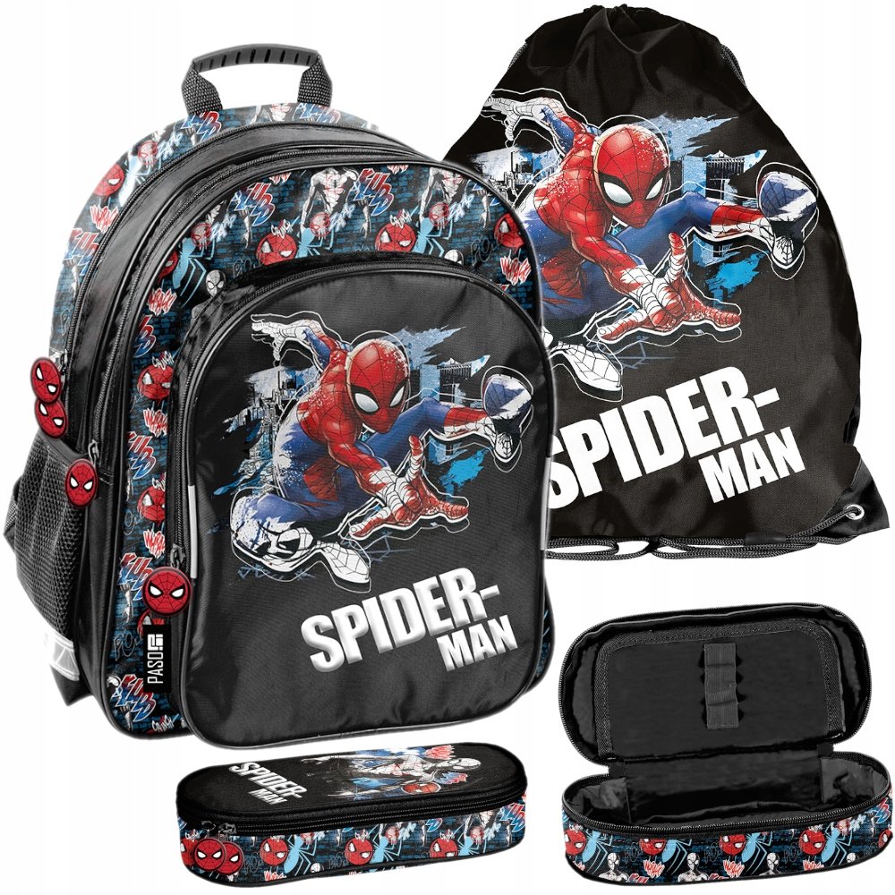 Plecak szkolny tornister dla chłopca 1-3 klasa Spiderman Zestaw do szkoły