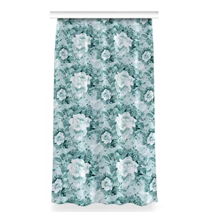 Zasłona z grafiką kolory 150x280 Kwiaty niebieskie, Fabricsy - Zasłony - miniaturka - grafika 1
