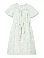 Sukienki - Mimo Dziewczęca letnia sukienka z nadrukiem Casual Dress, turkusowy, 146 cm - miniaturka - grafika 1