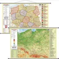 Mapy i plansze edukacyjne - Mapa ścienna Polska dwustronna fizyczno-administracyjna 1:1 800 000 - miniaturka - grafika 1
