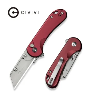 Nóż składany Civivi Elementum Utility Burgundy Aluminium, Stonewashed 6Cr13 (C23039B-5) - Noże - miniaturka - grafika 1