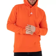Bluzy sportowe męskie - Bluza adidas Essentials Feelvivid Cotton Fleece Drop Shoulder Hoodie HK2828 - pomarańczowa - Adidas - miniaturka - grafika 1
