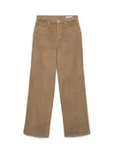 Spodnie damskie - Vero Moda Spodnie materiałowe Tessa 10315350 Beżowy Wide Leg - miniaturka - grafika 1