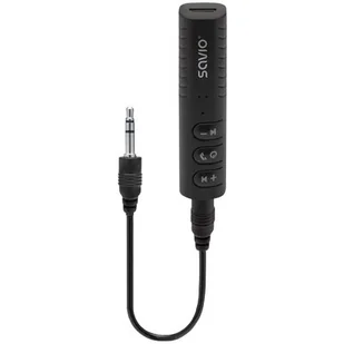 Elmak Odbiornik adapter Bluetooth transmiter AUX Jack 3,5 Savio TR-11/B SAVIO TR-11/B - Transmitery FM - miniaturka - grafika 1