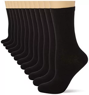 FM London Skarpety unisex gładkie (12 szt.), czarne, 12-2,5 UK (31-34 EU), Czarny - Skarpetki męskie - miniaturka - grafika 1