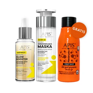 Zestaw Apis Ceramide Power, odżywczy glow booster, 30 ml + odbudowująca maska na noc, 50 ml + mandarynkowy żel pod prysznic, 50 ml gratis - Zestawy kosmetyków damskich Zestaw Apis Ceramide Power, odżywczy glow booster, 30 ml + odbudowująca maska na noc, 50 ml + mandarynkowy żel pod prysznic, 50 ml gratis - Zestawy kosmetyków damskich - miniaturka - grafika 1