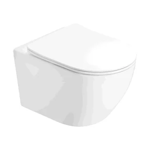 Mexen Lena miska wc Rimless Tornado z deską wolnoopadającą slim, duroplast, biała połysk - 3022L4000T - Miski WC - miniaturka - grafika 1