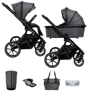 Muuvo, Slick 2.0, wózek wielofunkcyjny, 2w1, Iron Graphite - Wózki dziecięce - miniaturka - grafika 1