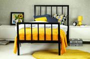 Łóżka - Łóżko jednoosobowe metalowe "Simply 2" z dwoma szczytami - miniaturka - grafika 1