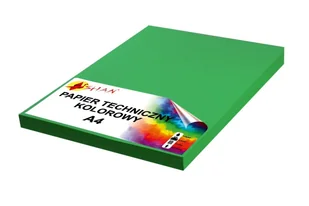 Papier techniczny A4 140g zielony intensywny 50 arkuszy - Szkolne artykuły papiernicze - miniaturka - grafika 1