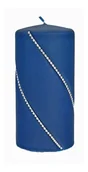 Świece - Artman SWIECE Świeca ozdobna Bolero Mat walec średni granatowy 1szt - miniaturka - grafika 1