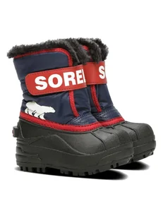 Sorel Kozaki zimowe "Snow Commander" w kolorze granatowo-czarnym - Kozaki damskie - miniaturka - grafika 1