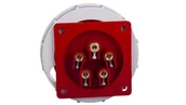 Gniazdka elektryczne - Wtyczka tablicowa 32A 5P 400V czerwona IP67 6252-6 - miniaturka - grafika 1