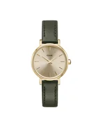 Zegarki damskie - Cluse Zegarek CW10503 Leather Dark Green, Gold Colour - - miniaturka - grafika 1