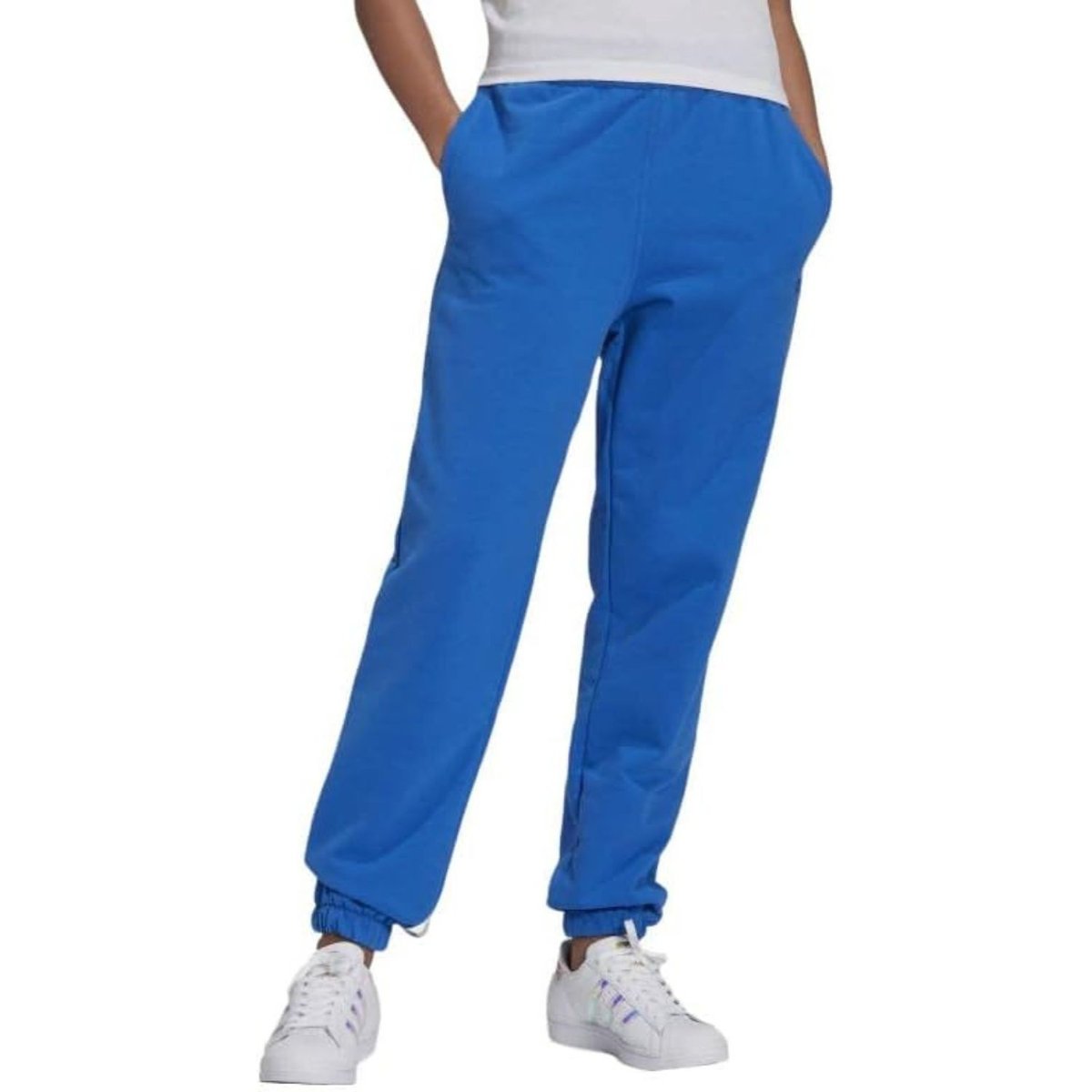 Spodnie damskie Adidas Jogger dresowe niebieskie-M