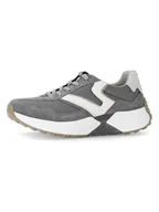 Trampki damskie - Gabor Skórzane sneakersy w kolorze szarym - miniaturka - grafika 1