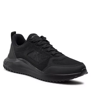 Półbuty męskie - Sneakersy Calvin Klein Jeans Eva Runner Low Mix Mg Uc YM0YM00905 Triple Black 0GT - grafika 1