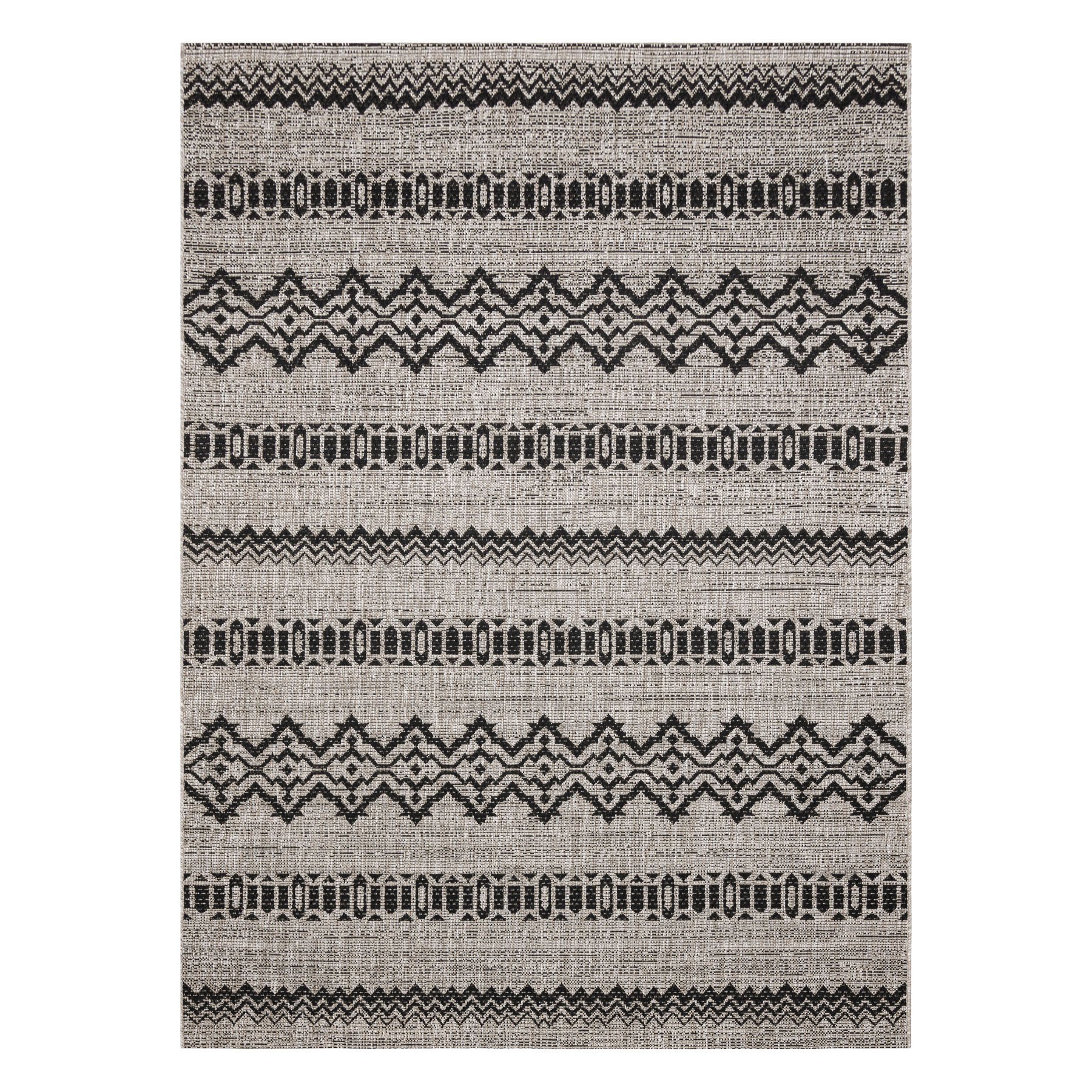 DYWAN SZNURKOWY SIZAL FLOORLUX 20510 srebrny / czarny szary 240x330 cm