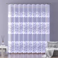 Firany - Firanka żakardowa metrażowa wys. 250 cm Ebenoida A142 biała - miniaturka - grafika 1