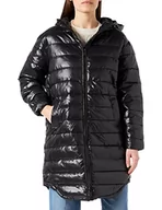 Płaszcze damskie - ONLY Damski płaszcz pikowany Onlmelody Quilted Coat Shiny OTW, czarny, S - miniaturka - grafika 1
