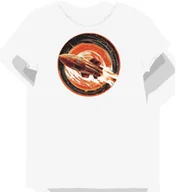 Koszulki i topy damskie - Koszulka damska biała z nadrukiem retro kosmicznego statku M - miniaturka - grafika 1