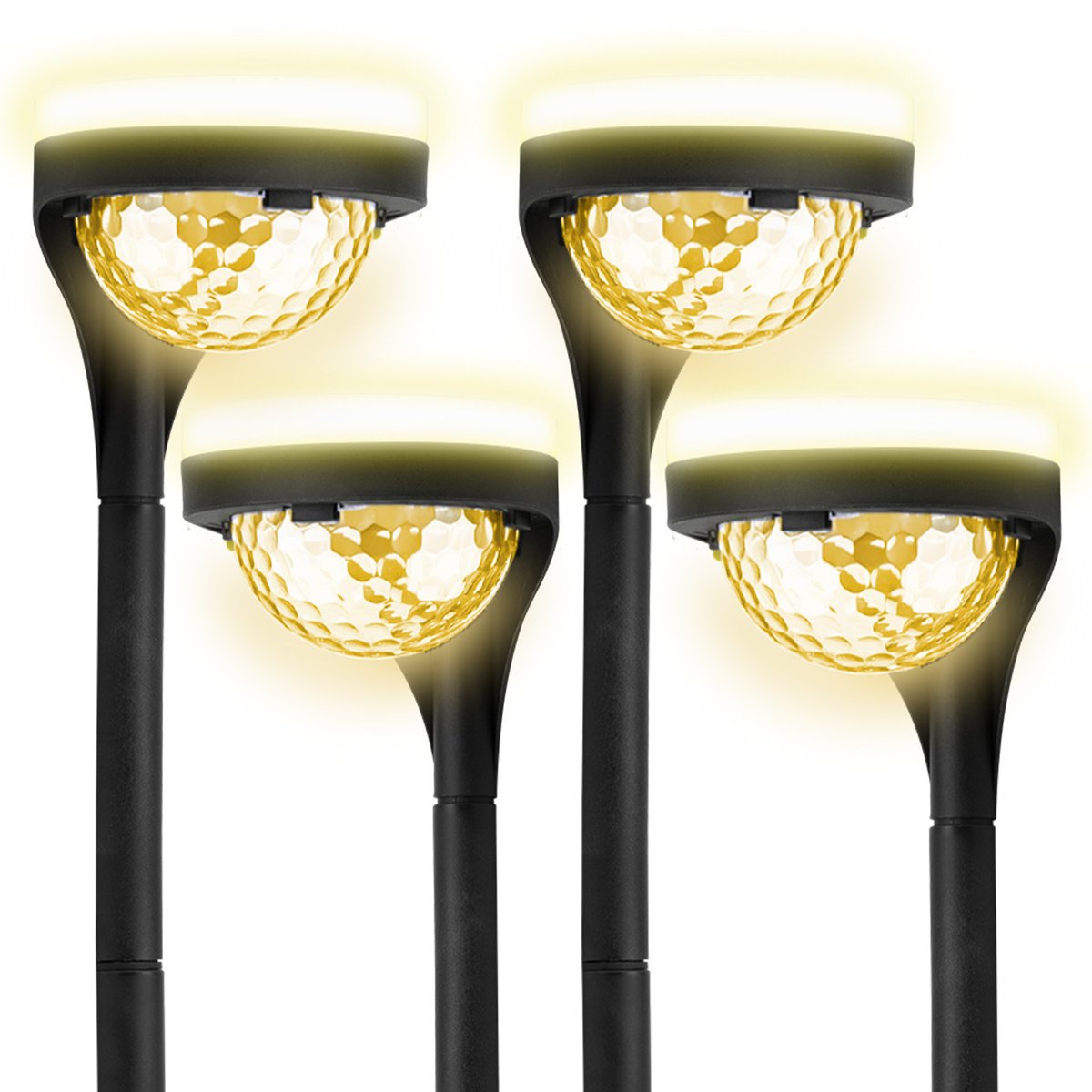 Lumiled 4x Lampa Solarna Ogrodowa LED LILA Wbijana Zewnętrzna Dekoracyjna 3000K