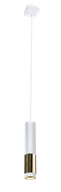 Lampy sufitowe - Amplex Kavos lampa wisząca 1-punktowa biała 8363ax - miniaturka - grafika 1