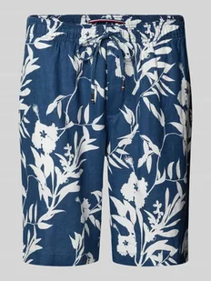 Bermudy o kroju relaxed fit z czystego lnu model ‘HARLEM’ - Spodenki męskie - miniaturka - grafika 1